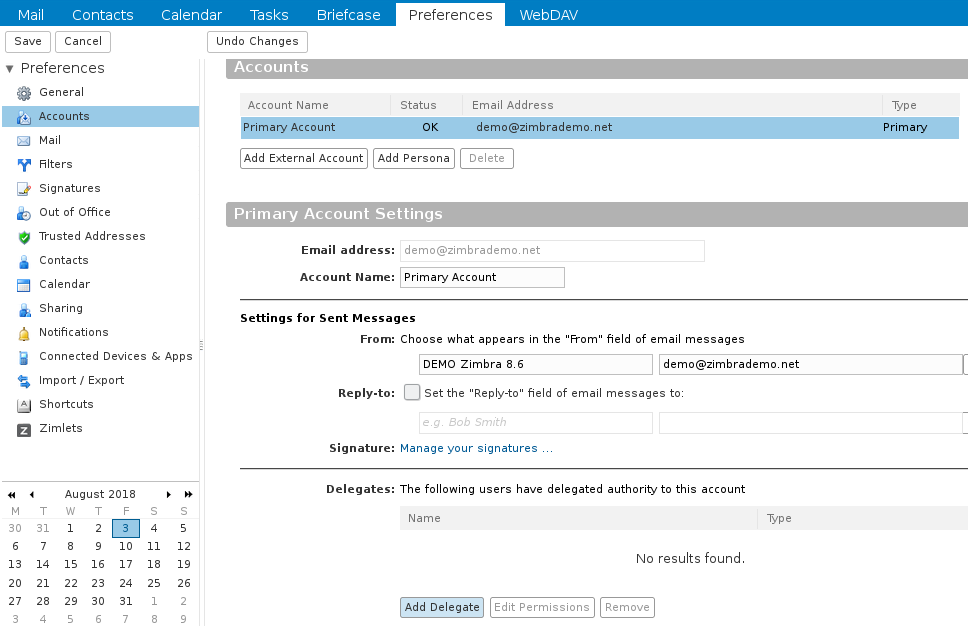 How to delegate accounts in Zimbra? – bTactic Open Source&Cloud