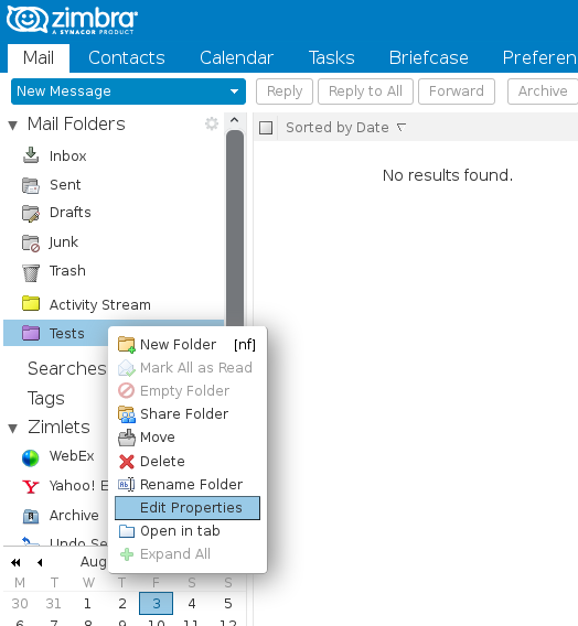 How To Configure The Retention Of E Mail Folders In Zimbra