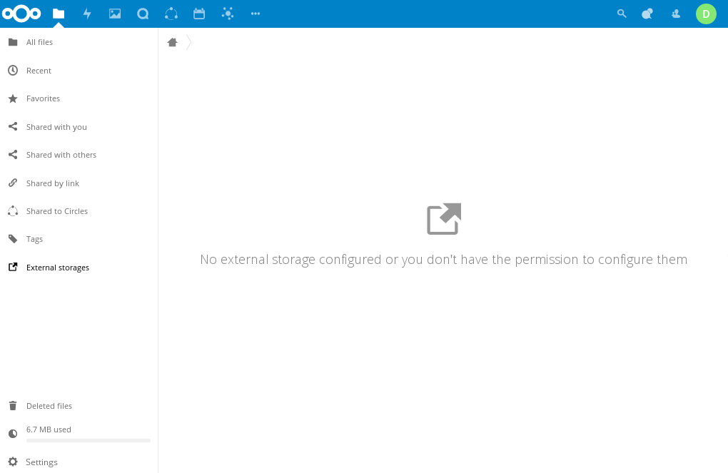 How to configure the External storage in Nextcloud? bTactic Open